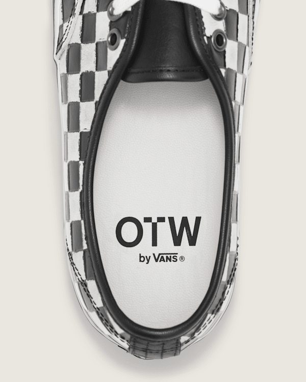 VANS★OTW AUTHENTIC 44 VIBRAM★LEATHER CHECK BLACK/WHITE Vans OTW Authentic 44 Vibram (Leather Check Black/White