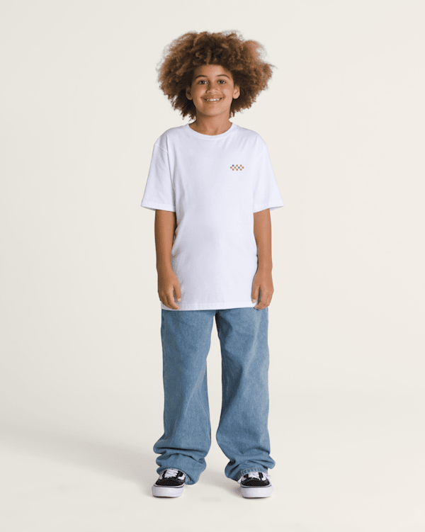 Kids Huck Fin T-Shirt in White | Vans
