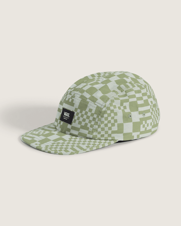 Checkerboard Mash Up Camper Hat in Grey Olive Green | Vans