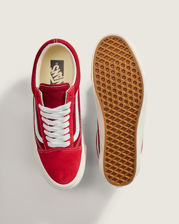 Premium Old Skool Suede Shoe in Red | Vans