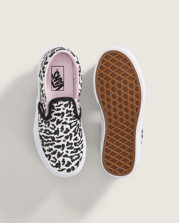 Little Kids Classic Slip-On Shoe in Glitter Leopard / Pastel
