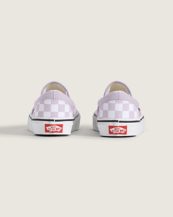 Big Kids Classic Slip-On Checkerboard Shoe in Checkerboard Lilac