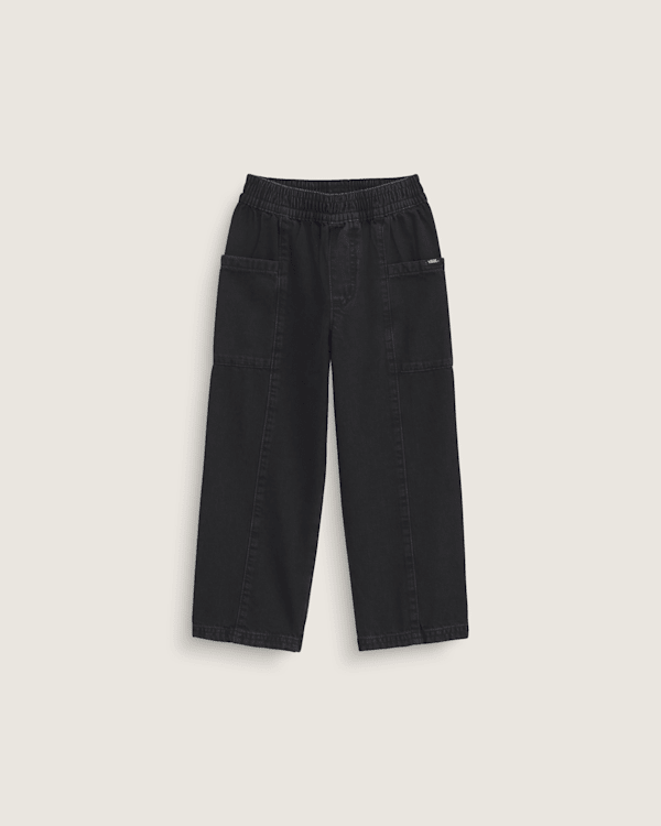 Little Kids Naithin Denim Pants in Black | Vans