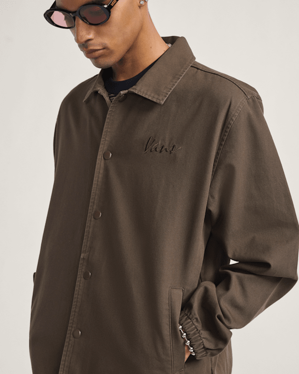 Torrey Coaches Jacket in Coal Brown | Vans