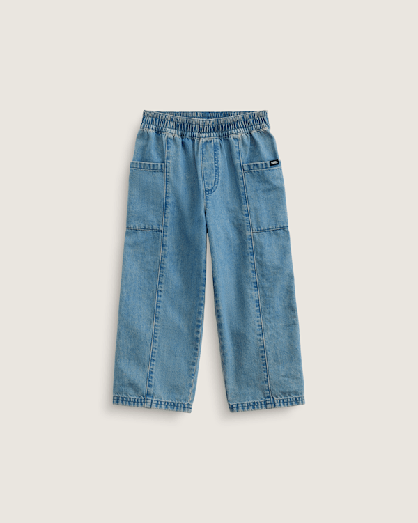 Little Kids Naithin Denim Pants in Stonewash Blue | Vans