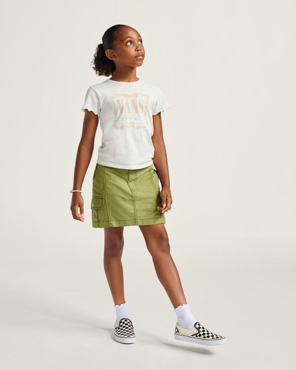 【BAON】Lalabo Frill Summer Cargo Skirt Pants Kids Sidewalk Cargo Skirt in Loden Green | Vans