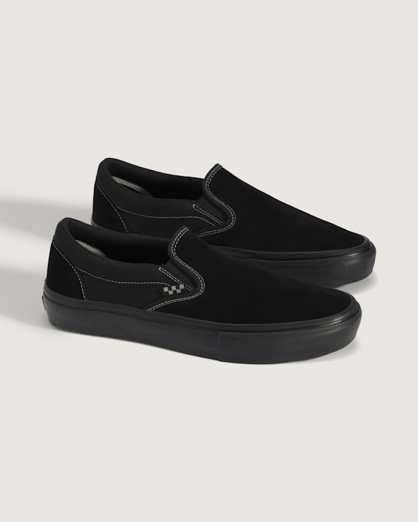 Skate Slip-On Shoe en Black / Olive Green | Vans CA