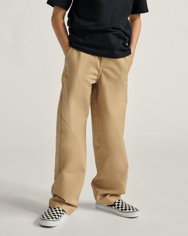 Big Kids Authentic Chino Loose Pants in Incense Brown | Vans