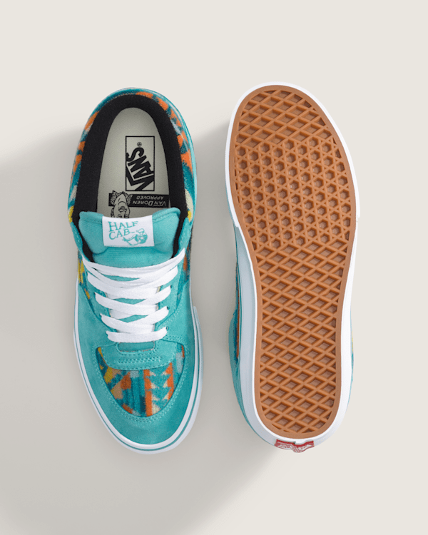 Van Doren Approved X All Nations Half Cab Shoe in Turquoise Blue