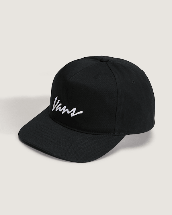 Classic Script Snapback Hat in Black | Vans