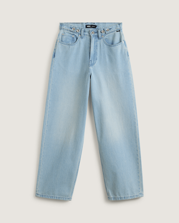 Check-5 Baggy Denim Pants in Light Stonewash Grey | Vans