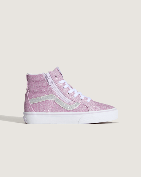 【セール】福袋のファッション通販 Kids Little Sk8-Hi Mist Lilac Glitter in Shoe Zip Side トップス
