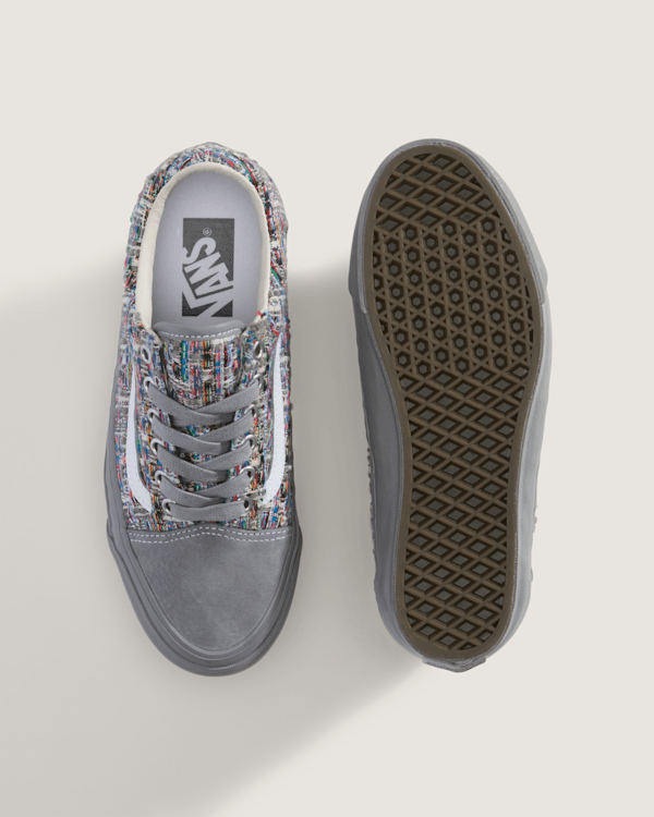 Sepatu Light Gray Vans Womens Premium Old Skool Shoe In Frost Grey