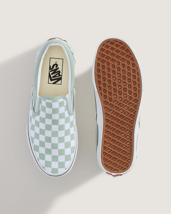 NWT!!! VANS Olive oil/White Checkerboard Slip-on Shoes Mens 12 s-l400.jpg main image 2
