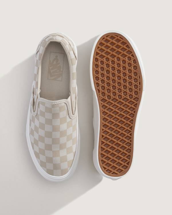 Classic Slip-On Platform Checkerboard Shoe