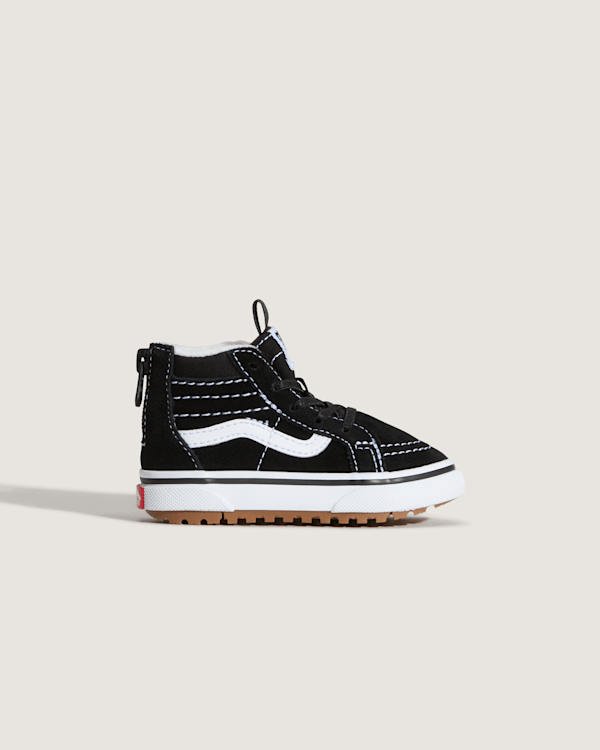 Toddler Sk8-Hi Zip Water Resistant Shoe in Black / White | Vans