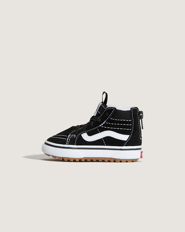 Toddler Sk8-Hi Zip Water Resistant Shoe in Black / White | Vans