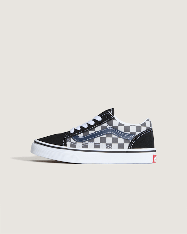 ◎ちう◎ Little Kids Old Skool Checkerboard Shoe in Checkerboard Blue