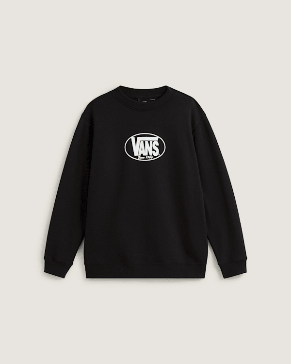 Kids Classic Oval Crew Sweatshirt in Black | Vans
