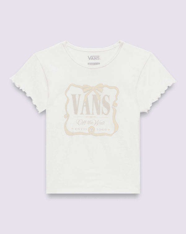 Kids Bow Ribbon Mini Tee in Marshmallow White | Vans