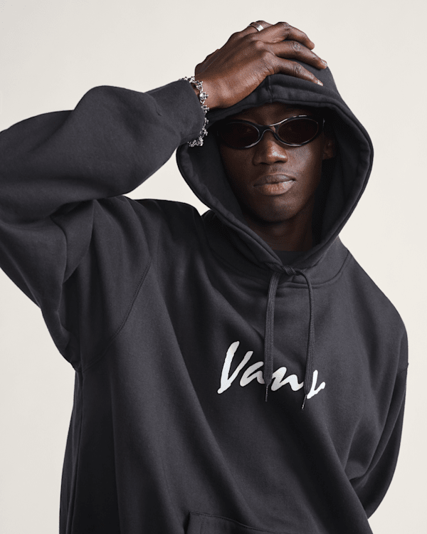 パーカー・フーディ VANS / NEW YORK DONUT CUSTOM MADE SWEAT HOODIE BLACK L,XL Scripted Vans Pullover Hoodie in Black | Vans