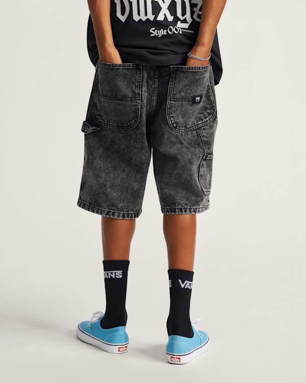 Drill Chore Loose Denim Shorts