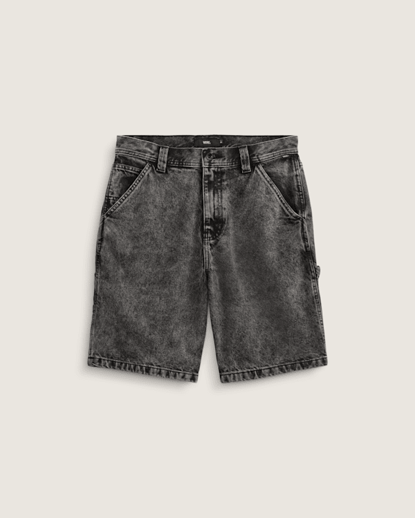 Drill Chore Loose Denim Shorts in Stonewash Black | Vans