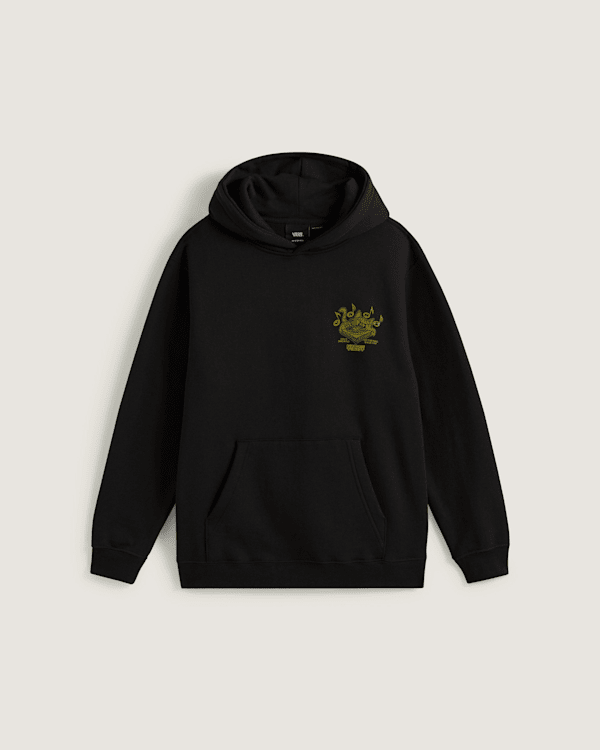 Kids Scratched Records Pullover Hoodie en Black | Vans CA