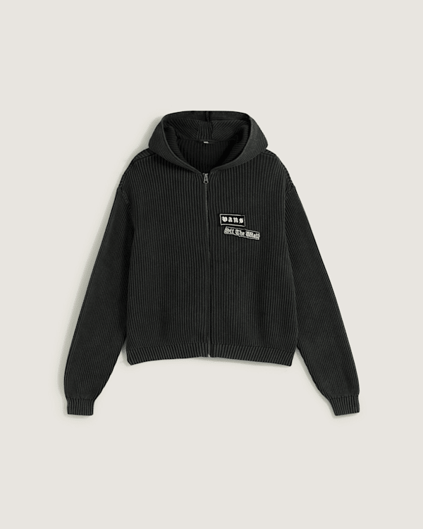 【BAON】[unisex] Hunda line knit over hood zip-up Hoodie Zip-Up Knit Sweater OS305 - Korean Women's Fashion