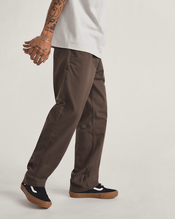 Authentic Chino Relaxed Pants in Coal Brown | Vans