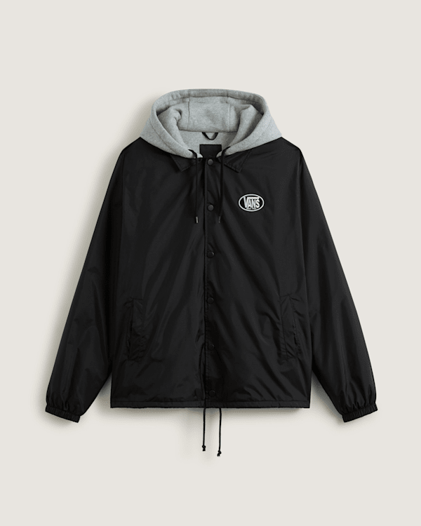 Riley Hooded Coach's Jacket in Black | Vans