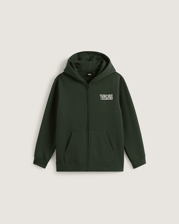 Big Kids Classified Zip Hoodie in Dried Kelp Green | Vans