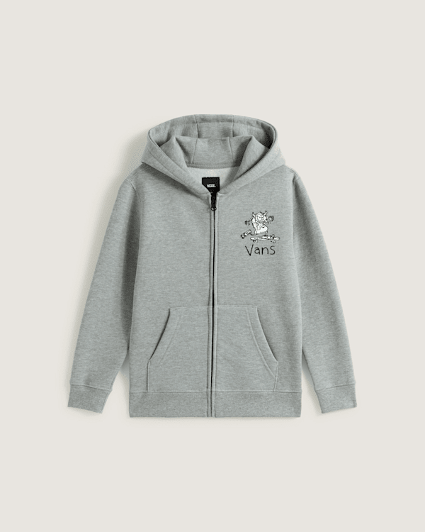 Little Kids Sk8 Posse Zip Hoodie in Cement Heather Grey | Vans