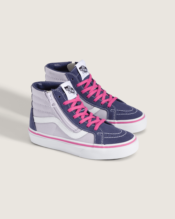 Little Kids Sk8-Hi Side Zip Shoe en Deep Twilight Blue / Lilac