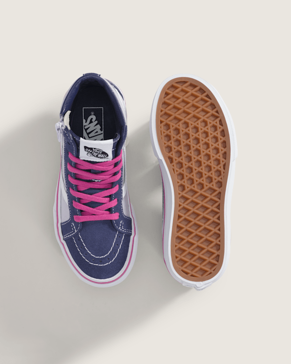 Little Kids Sk8-Hi Side Zip Shoe in Deep Twilight Blue