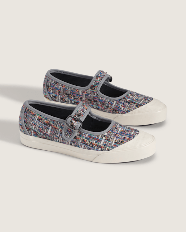 VANS バンズ スニーカー PREMIUM MARY JANE LOWPRO TWEED FROST GRAY VN000D3485T プレミアム メリージェーン ロープロ ツイード フロスト グレー 女性用 Premium Mary Jane Lowpro Shoe in Frost Grey | Vans