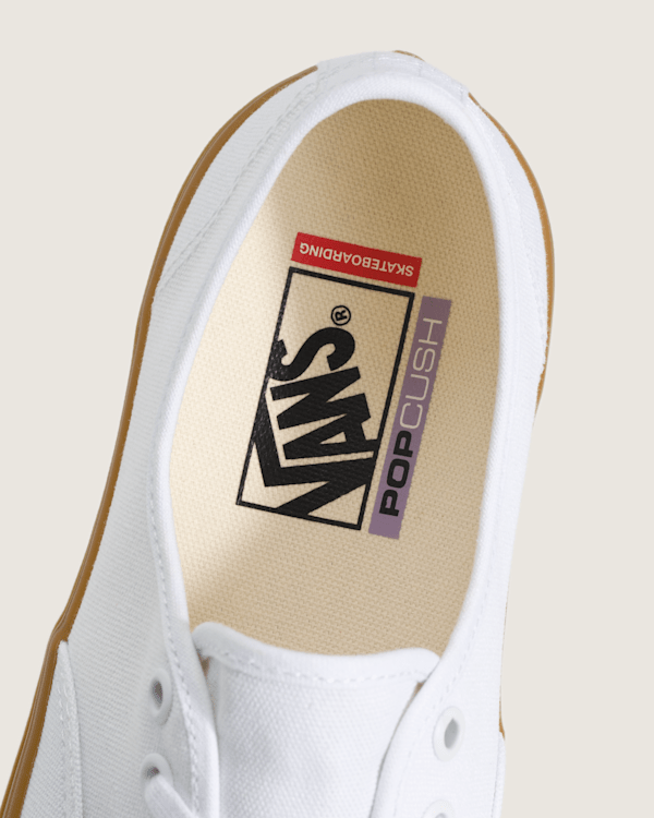 Skate Authentic Gum Shoe in White | Vans