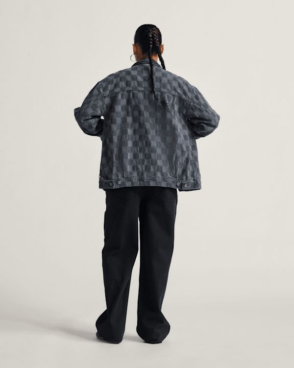 Pitstop Checkered Station Denim Jacket