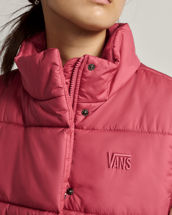 【未使用・タグ付】INNAT PUDDED STOLE VEST PINK WATER REPELLENT PADDED VEST - Mid-pink | ZARA United States