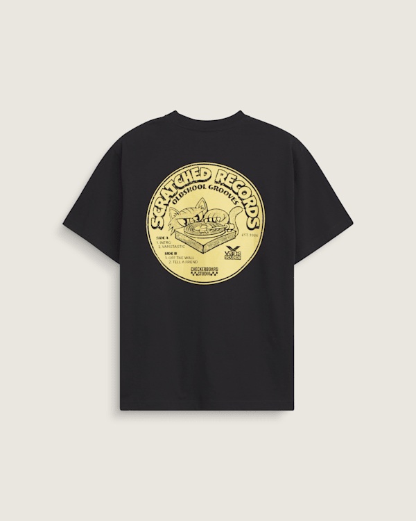 Scratched Records T-Shirt in Black | Vans