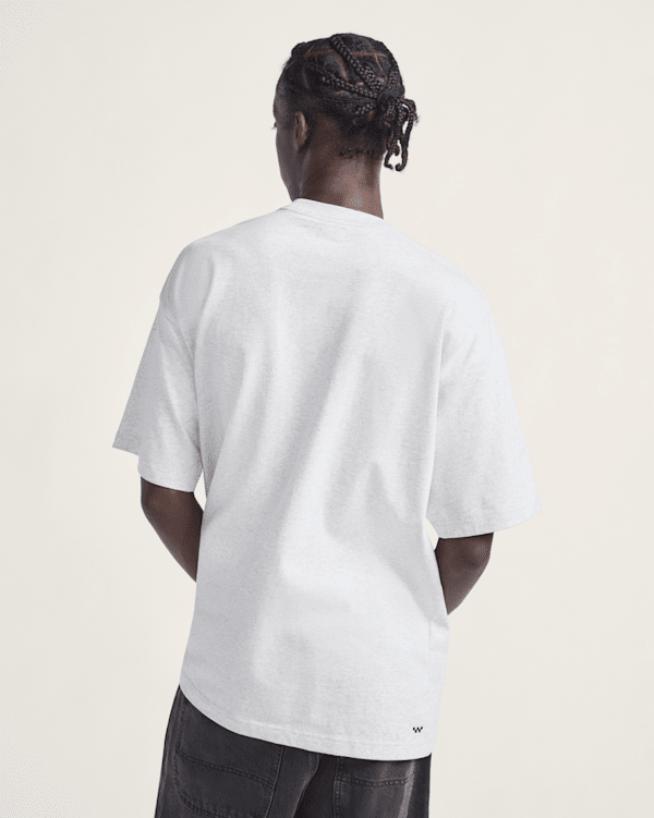 Tシャツ・カットソー VANS Men T-shirt Grey VN000P4Y 301 ヴァンズ VANS MN VNS CLASSIC （ヘザーグレー×ブラック