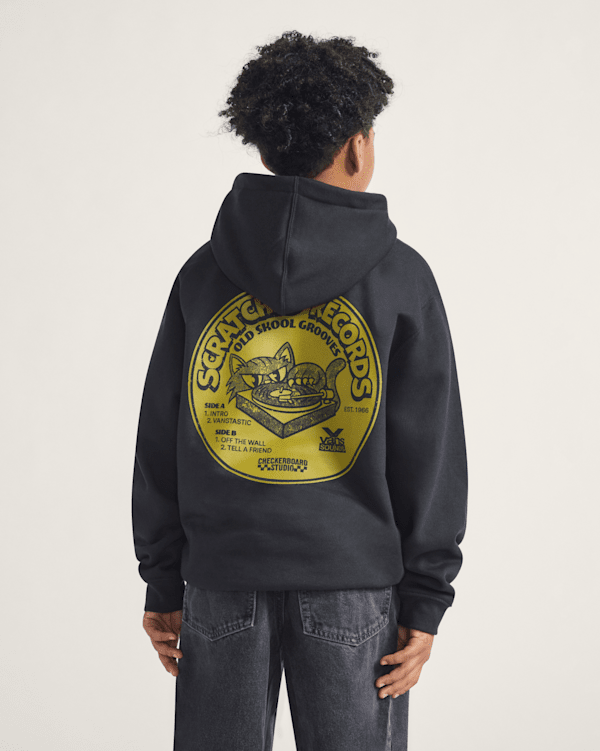 Kids Scratched Records Pullover Hoodie