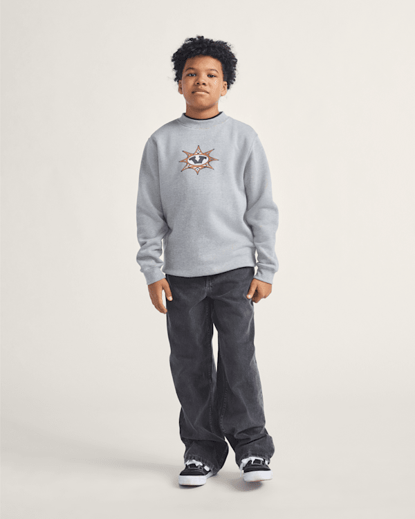 Kids Star Checker Crew Sweatshirt
