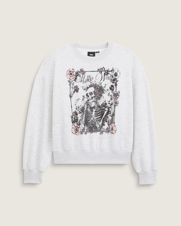 Have To Dream Retro Crew Sweatshirt in Heather White | Vans