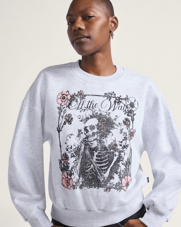 Have To Dream Retro Crew Swearshirt in Heather White | Vans