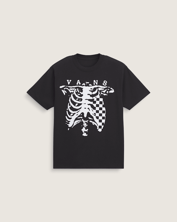 Checkerboard and Bones T-Shirt in Black | Vans