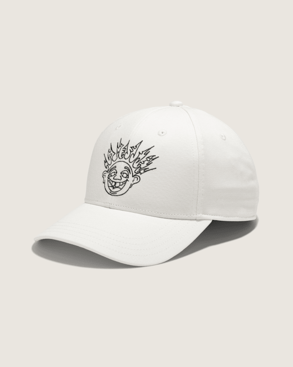 Skate Smile Spike Jockey Hat in White | Vans