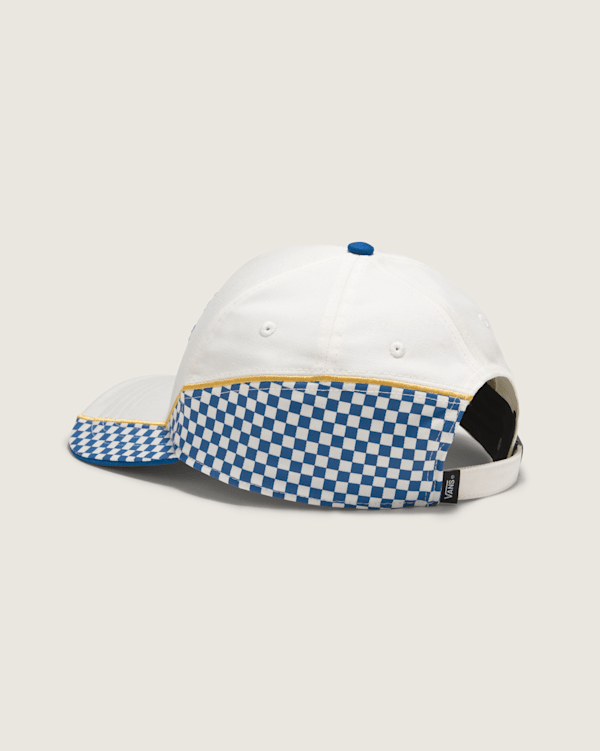 Vans Classic Strapback Hat in White / Blue | Vans