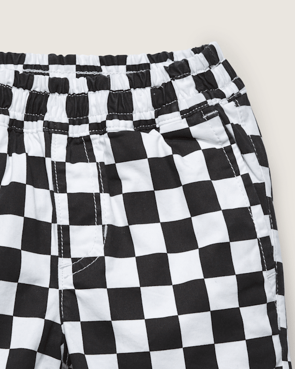 Kids Little Range Elastic Checkerboard Shorts