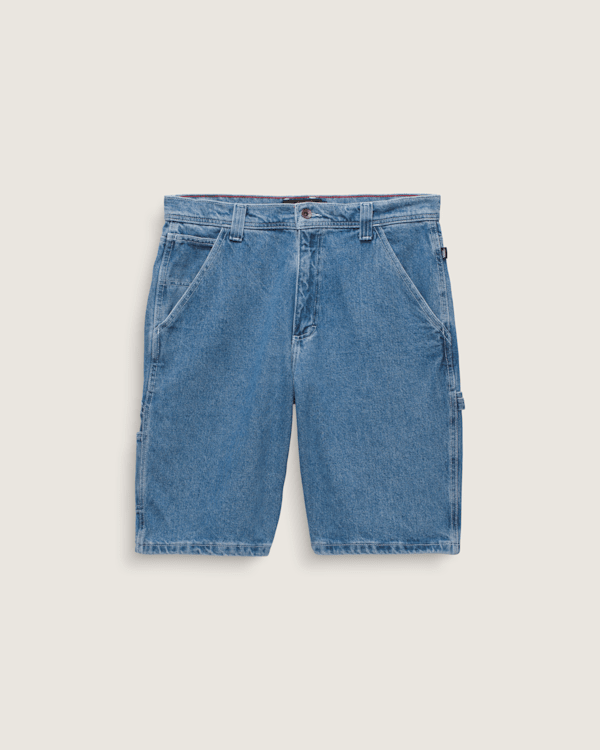Drill-Chore-Loose-Denim-Shorts